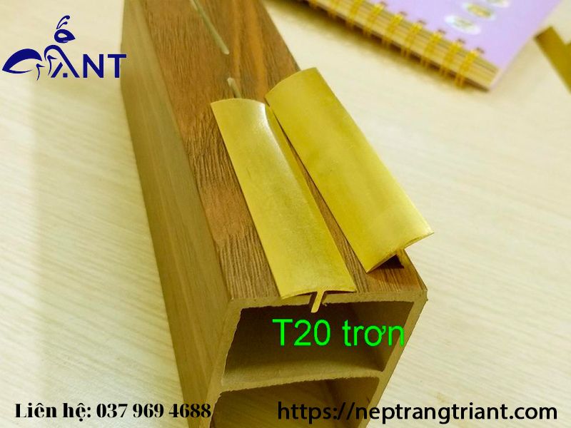 Nẹp đồng t20 trơn cong, nẹp chữ t đồng, thanh dài 4m, hỗ trợ cắt theo kích thước, dùng trang trí nhà cửa