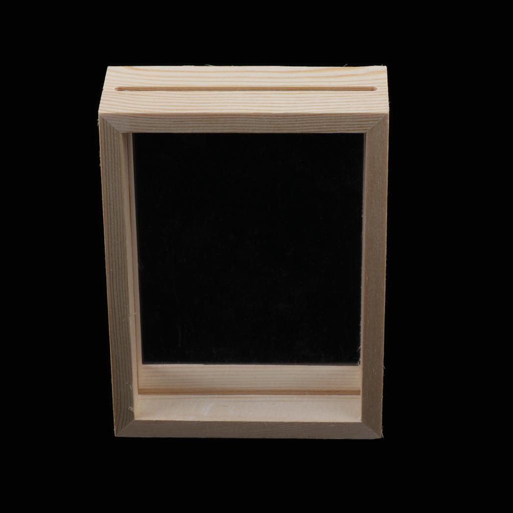 Creative double-sided glass specimen transparent wooden frame