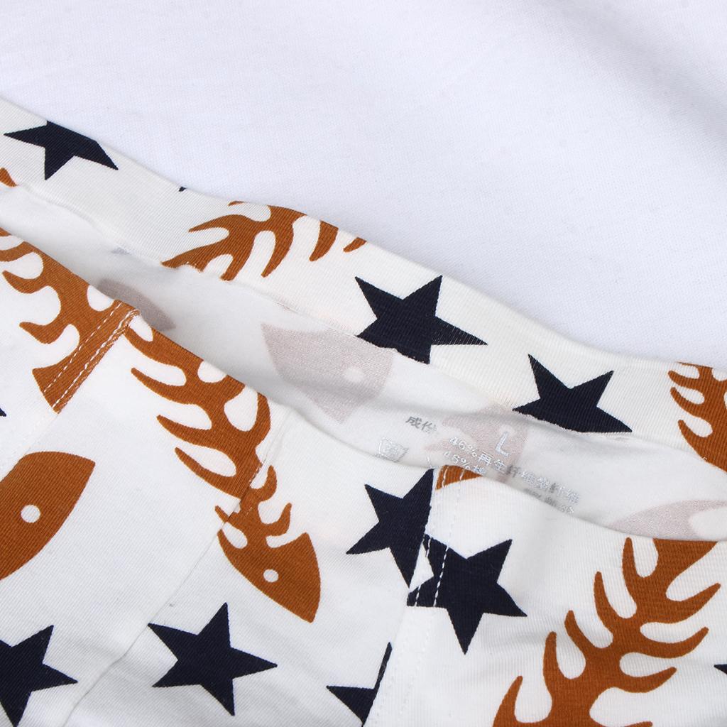Men’s Stretchy Boxer Briefs Novelty Printed Panties Underwear Underpants