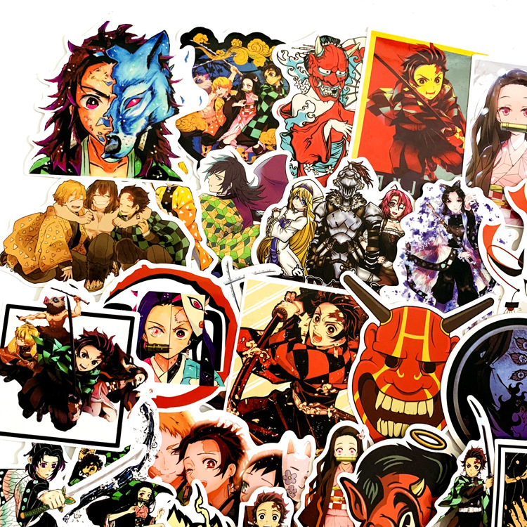 Sticker 50 miếng hình dán Kimetsu Yaiba SetB