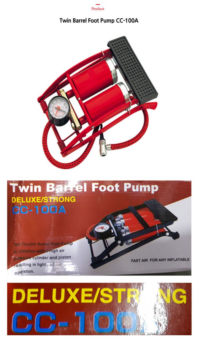 Bơm Hơi Dùng Chân 2 Ống Hơi Foot Pump Áp Suất Mạnh