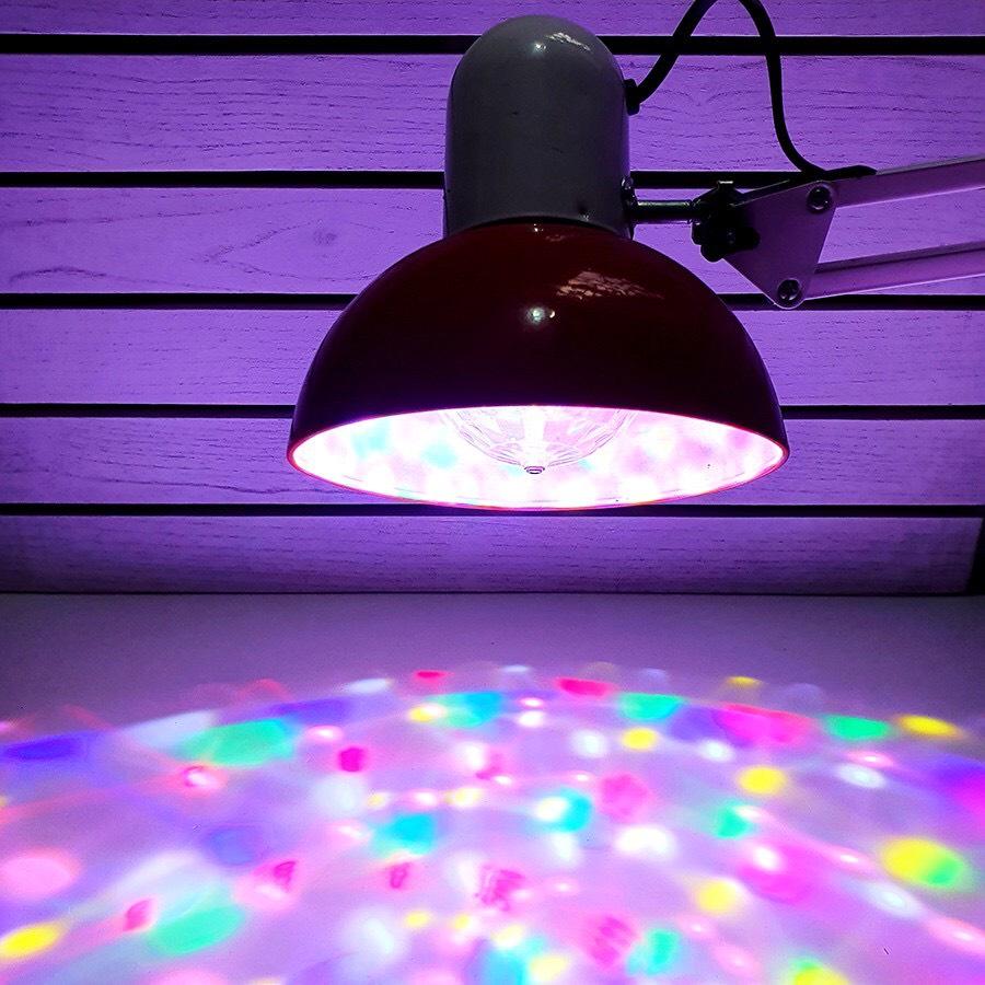 Đèn LED Trang Trí Xoay 360 Pha Lê 7 Màu