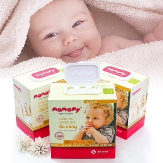 1 Thùng 18 hộp khăn khô đa năng Mamamy 180 tờ siêu tiết kiệm