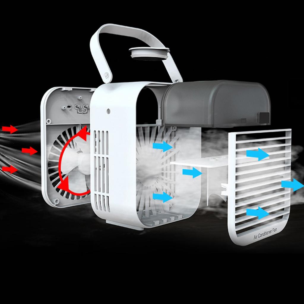 Portable Mini Air Conditioner Desktop Fan Cooler Humidifier Purifier