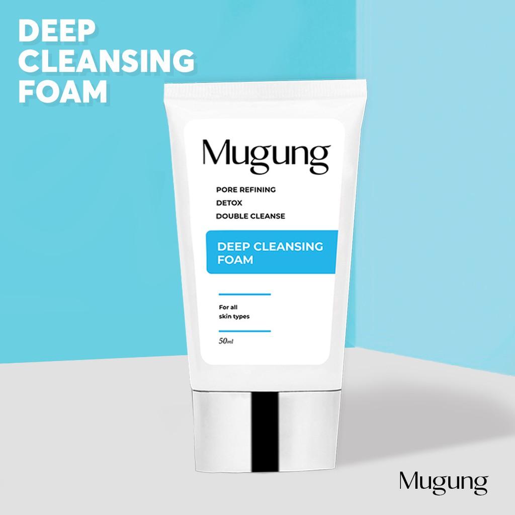 Sữa Rửa Mặt Mugung làm sạch bụi bẩn,se khít lỗ chân lông trên da sạch nhờn Deep Cleansing Foam 50Ml