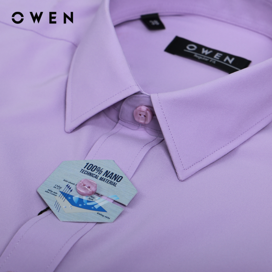 OWEN - Áo sơ mi nam Dài tay form Regular Fit chất liệu Nano 1 màu - AR22303DT