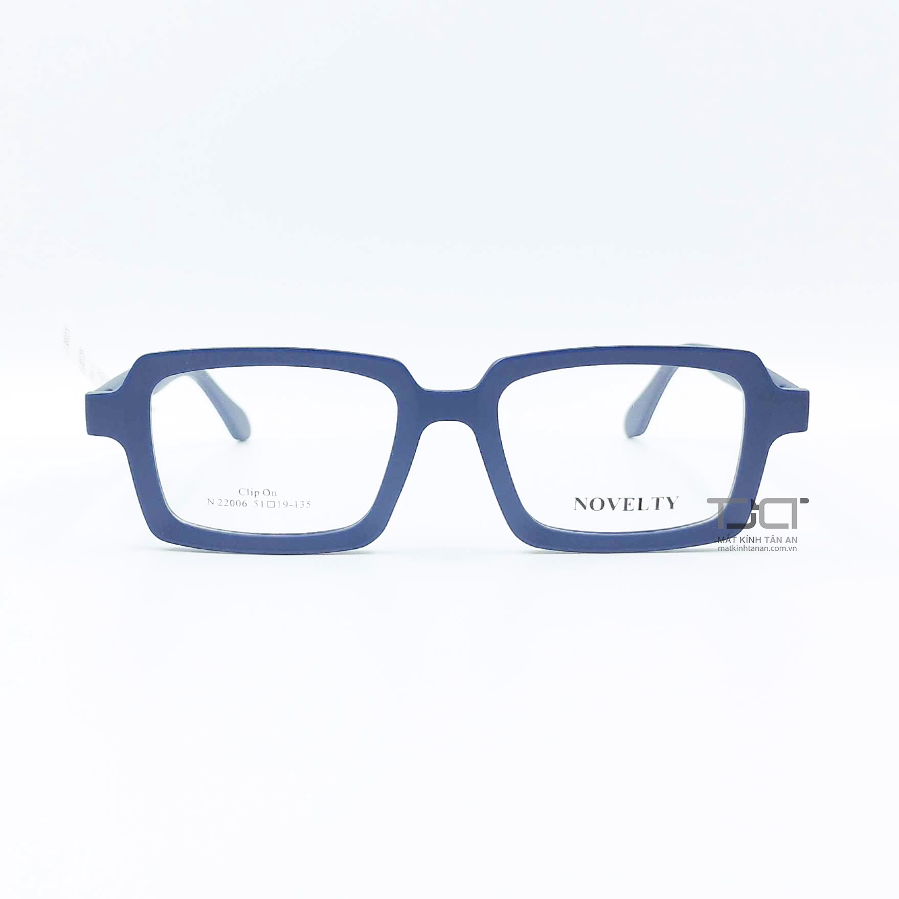 GỌNG KÍNH CLIPON PHOM VUÔNG 3D UNISEX THỜI TRANG, CHÍNH HÃNG NOVELTY N22006