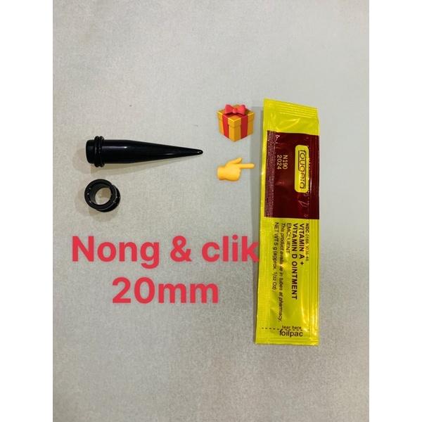 Bộ khuyên tai và clik 18mm