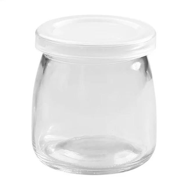 Lọ thủy tinh đựng sữa chua có nắp đậy an toàn