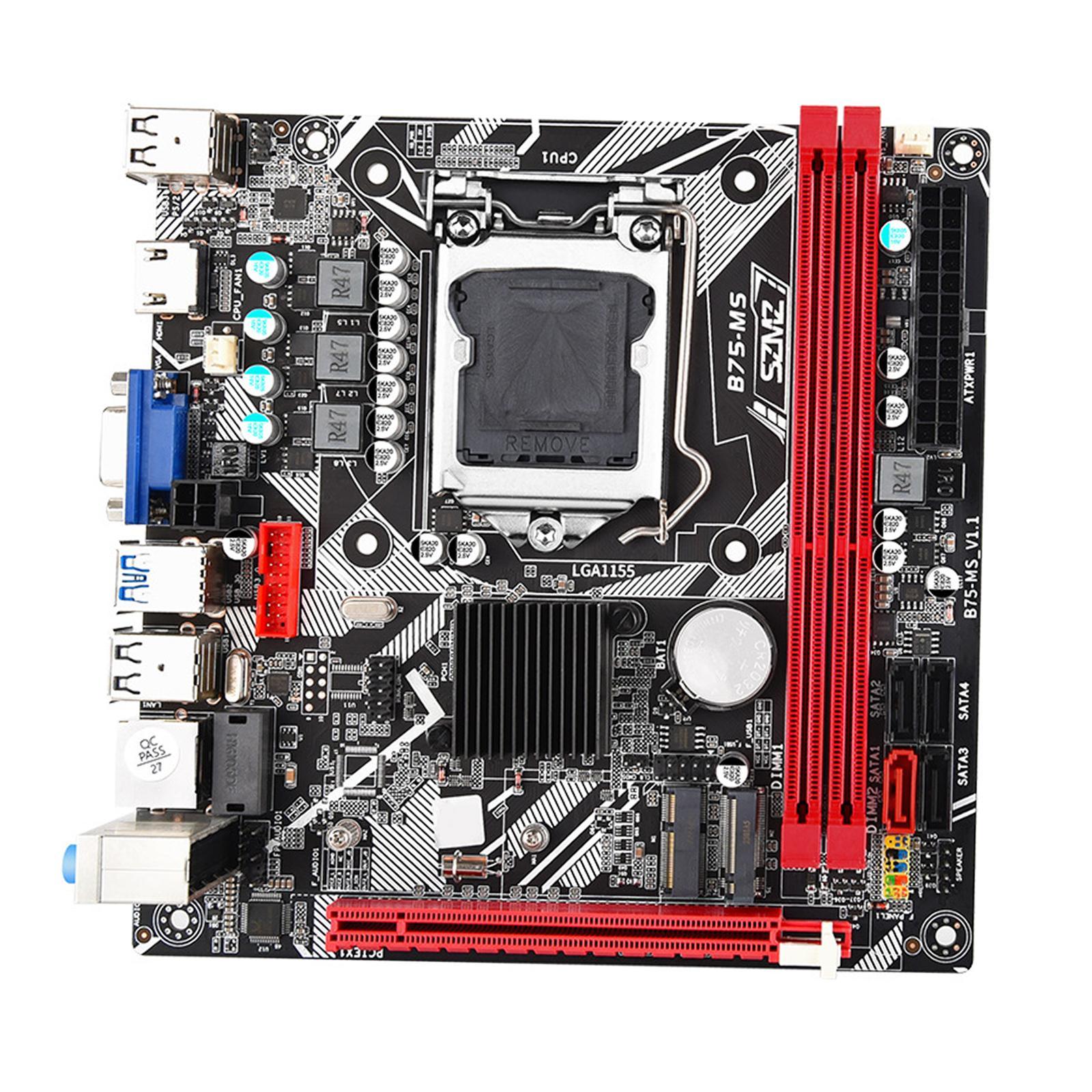B75 Computer Motherboards Mainboard 3*SATA2.0 2*DDR3 USB3.0 SATA3.0 16GB Support M.2 WiFi M.2 Universal Laptop Motherboard LGA 1155