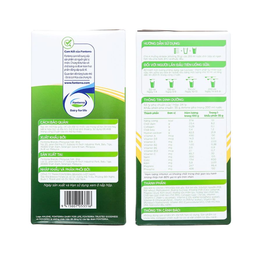 Sữa Bột Anlene Gold Movepro 3X Hương Vanilla (Hộp Giấy 1,2kg)