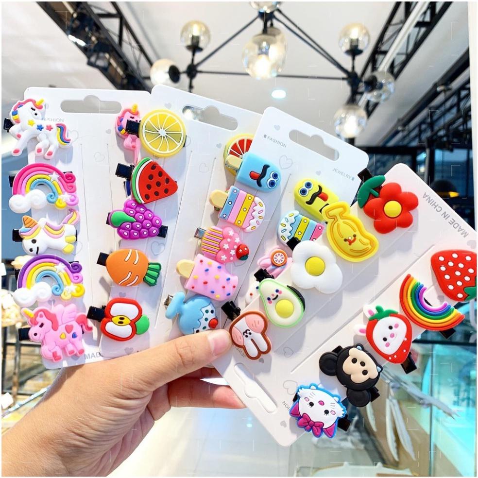 Set 10 Kẹp Tóc Hoa Quả Cute Cho Bé