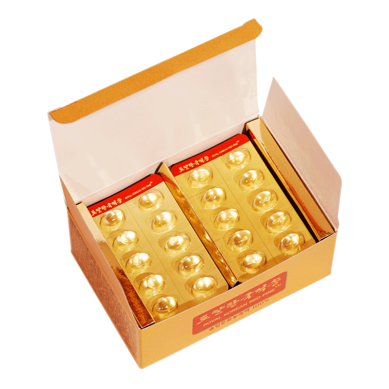 Tinh dầu thông đỏ Hàn Quốc Royal Korean Red Pine - 450mg x 120 viên nang, hỗ trợ giảm mỡ máu, tiểu đường, phòng đột quỵ