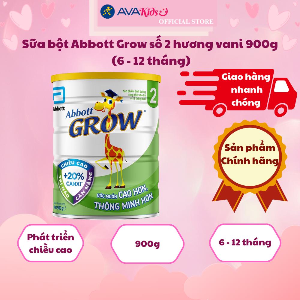 Sữa bột Abbott Grow số 2 hương vani 900g (6 - 12 tháng)
