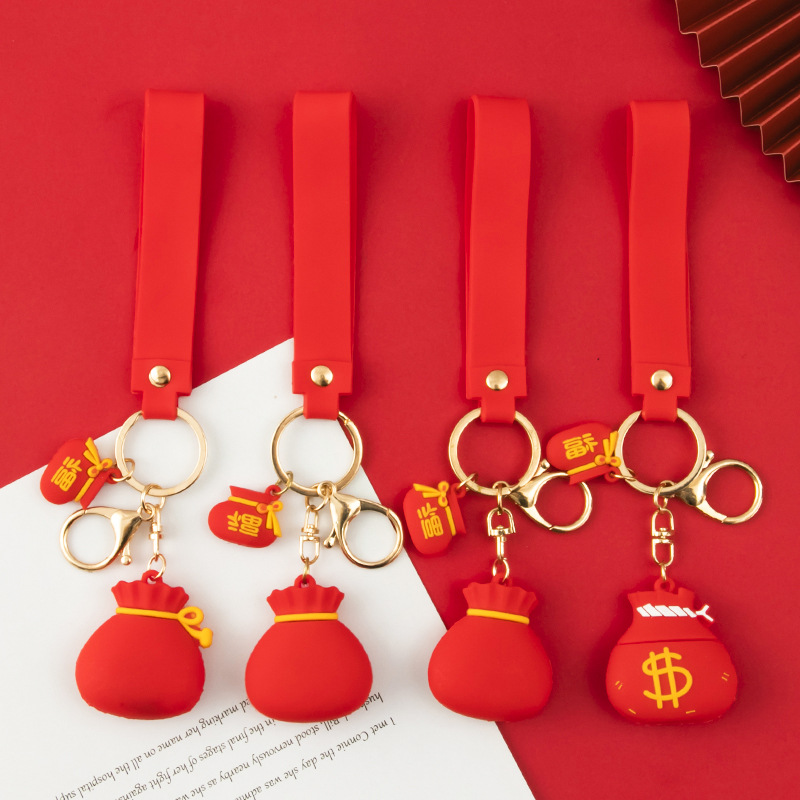 Móc Khoá Túi Tiền May Mắn Như Ý Nhiều Màu Sắc