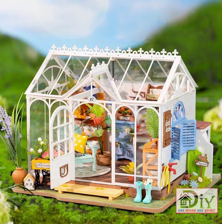 [Bản Tiếng Anh] Robotime Rolife Mô hình nhà búp bê tự lắp ghép gỗ DIY Miniature House Kit   | Dreamy Garden House DG163 Quà tặng giáng sinh trang trí sáng tạo