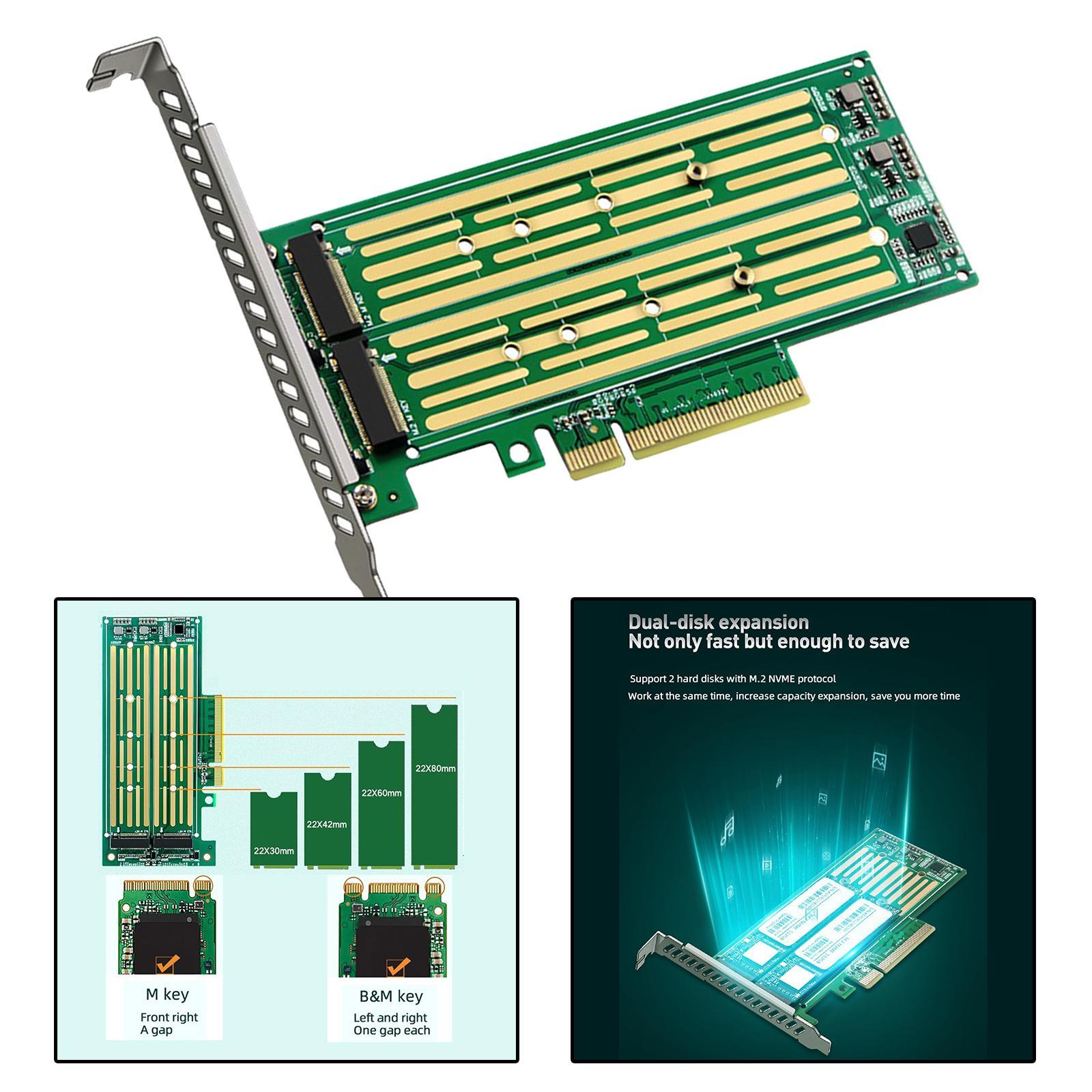 SSD Expansion Card M.2 NVMe to PCIe Adapter M Key B Key For PC M.2 SATA SSD