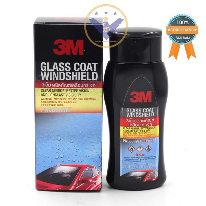 Dung Dịch Chống Bám Nước Kính Xe '3M Glass Coat Windshield 08889 (200ml)