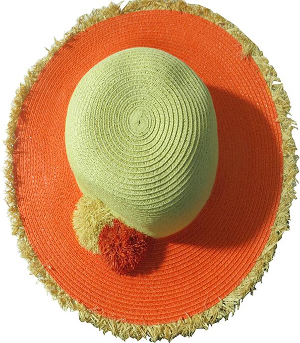 Nón rộng vành chống nắng Zigzag HAT00201 vàng rơm