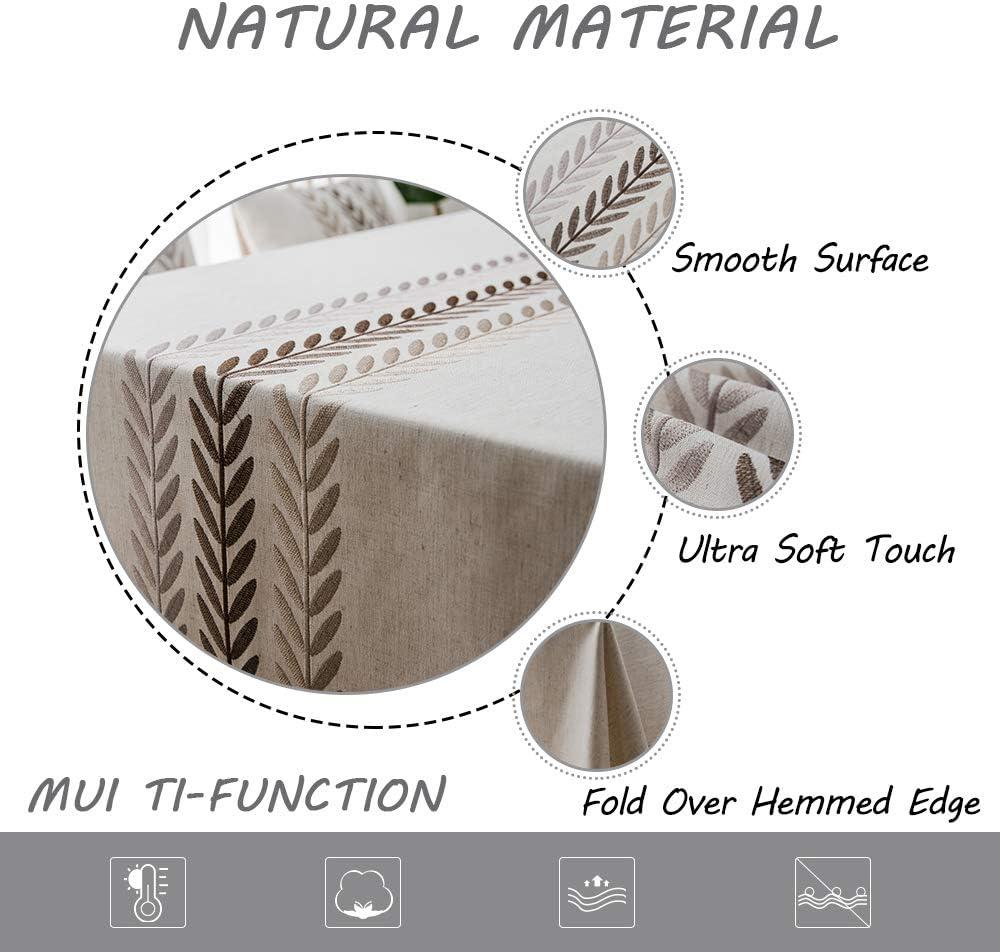 Khăn trải bàn/khăn trải bàn hình chữ nhật vuông thanh lịch cho nhà bếp trang trí bàn ăn màu xanh hình cây nước hình chữ nhật/thuôn dài 130 x 180cm