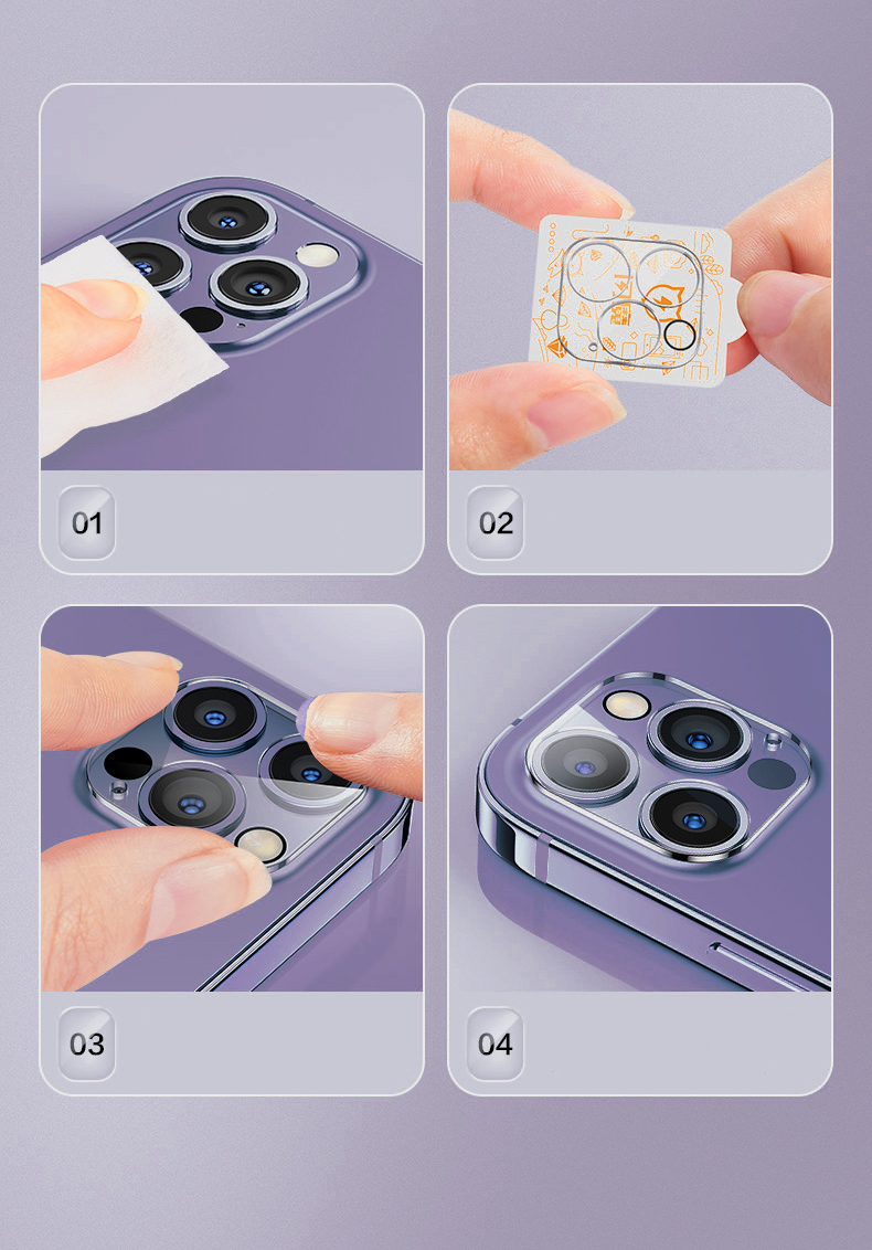 Miếng dán kính cường lực Leeu Design cho Camera iPhone 14 / 14 Plus / 14 Pro / 14 Pro Max - Hàng Nhập Khẩu