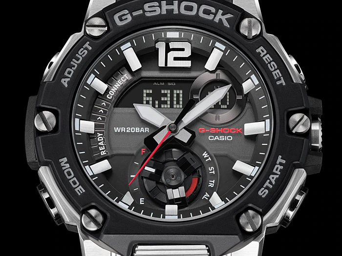 Đồng Hồ Nam Dây Nhựa Casio G-Shock GST-B300-1ADR Chính Hãng - Lõi Carbon - Bluetooth - Năng lượng mặt trời - GST-B300-1A G-Steel