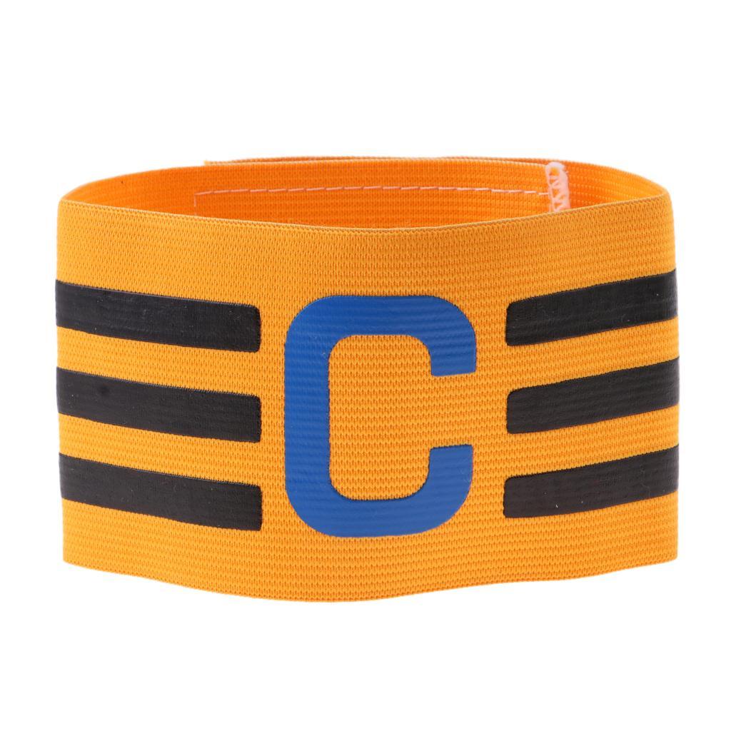 2pcs Football Soccer Elastic Captain Armband Basketball Player Bands Orange