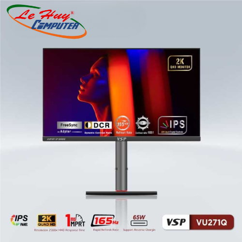 Màn hình VSP VU271Q 27 inch IPS 2K 165Hz USB-C -- Hàng Chính Hãng