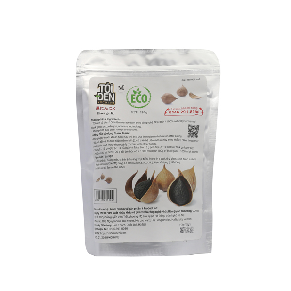 TỎI ĐEN ECO CÔ ĐƠN KOCHI TÚI 250G