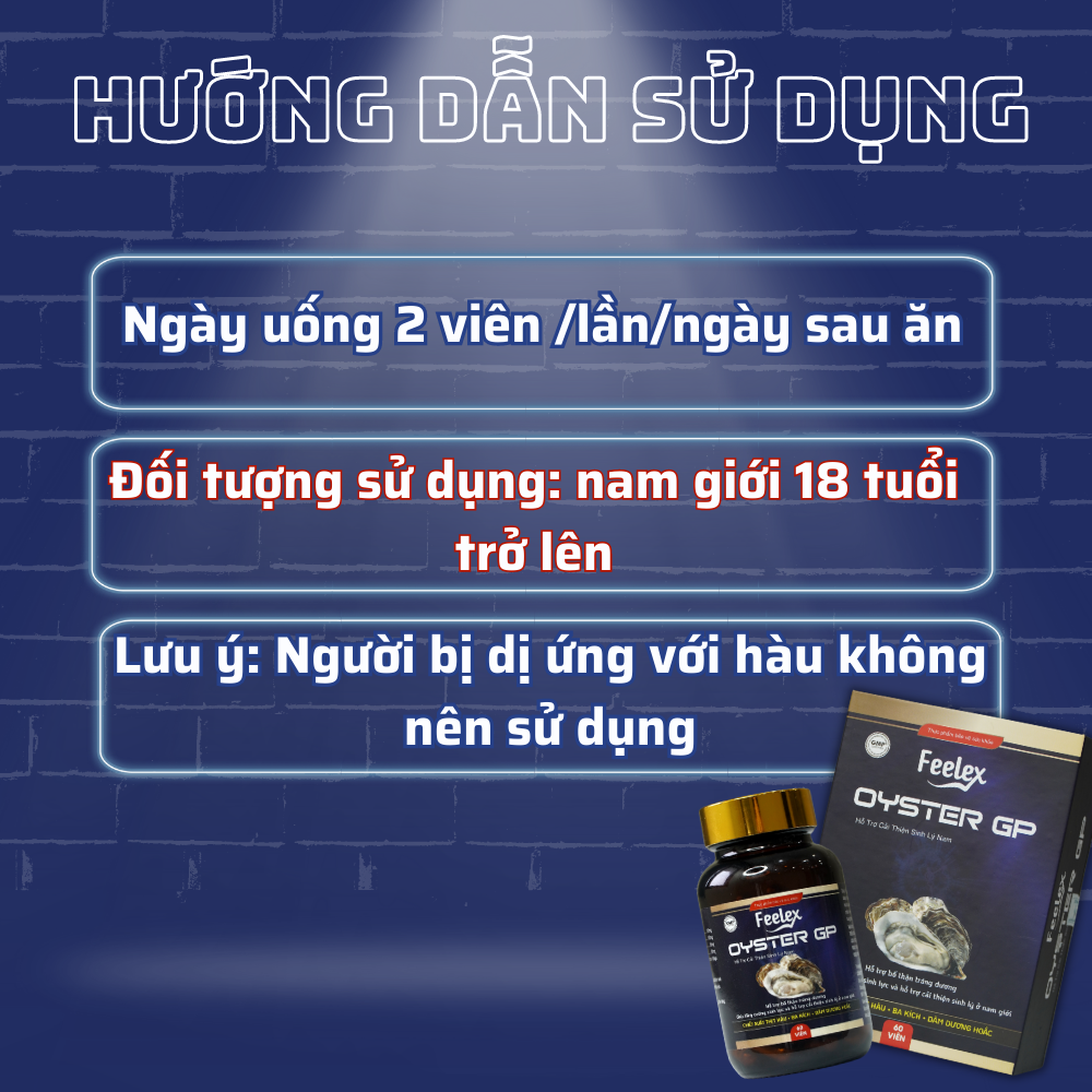 Viên uống tinh chất hàu biển Feelex Oyster GP, tăng cường sinh lực phái mạnh