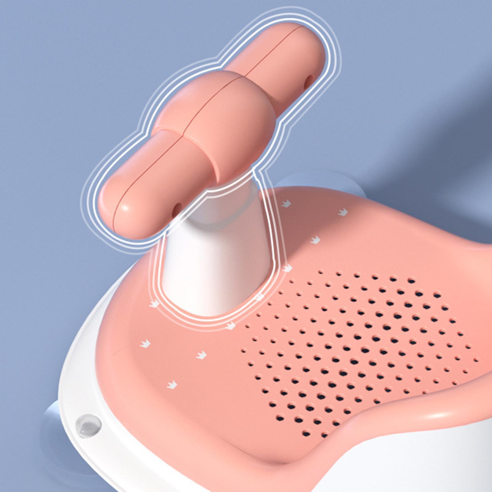 Baby Bath Seat Sit up Bathing Safety Suction for Baby Bathing 6-18 Months Pink