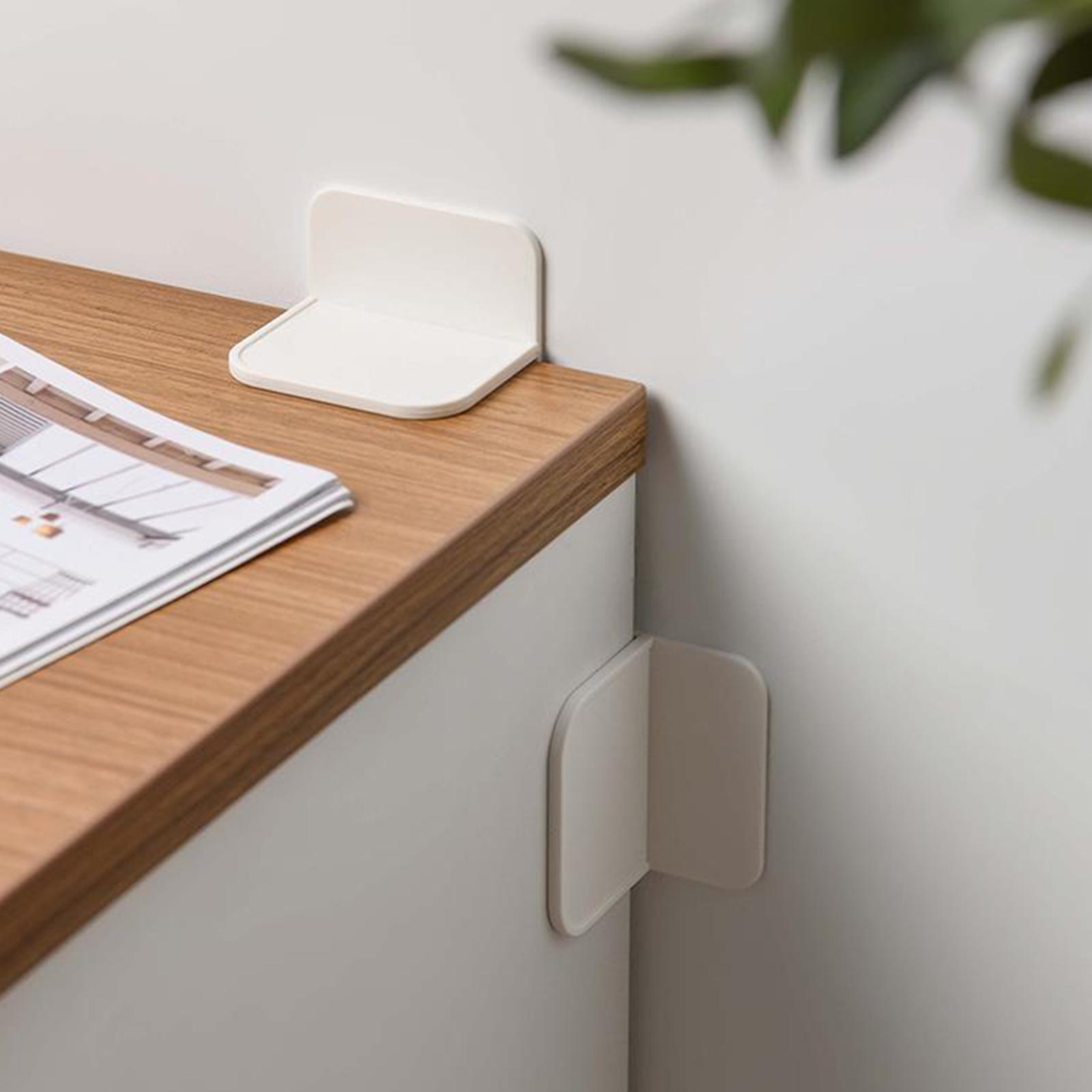 2 Pieces Adhesive Furniture Wall Anchors Baby Anti Tip Furniture Wall Anchors for Heavy Furniture