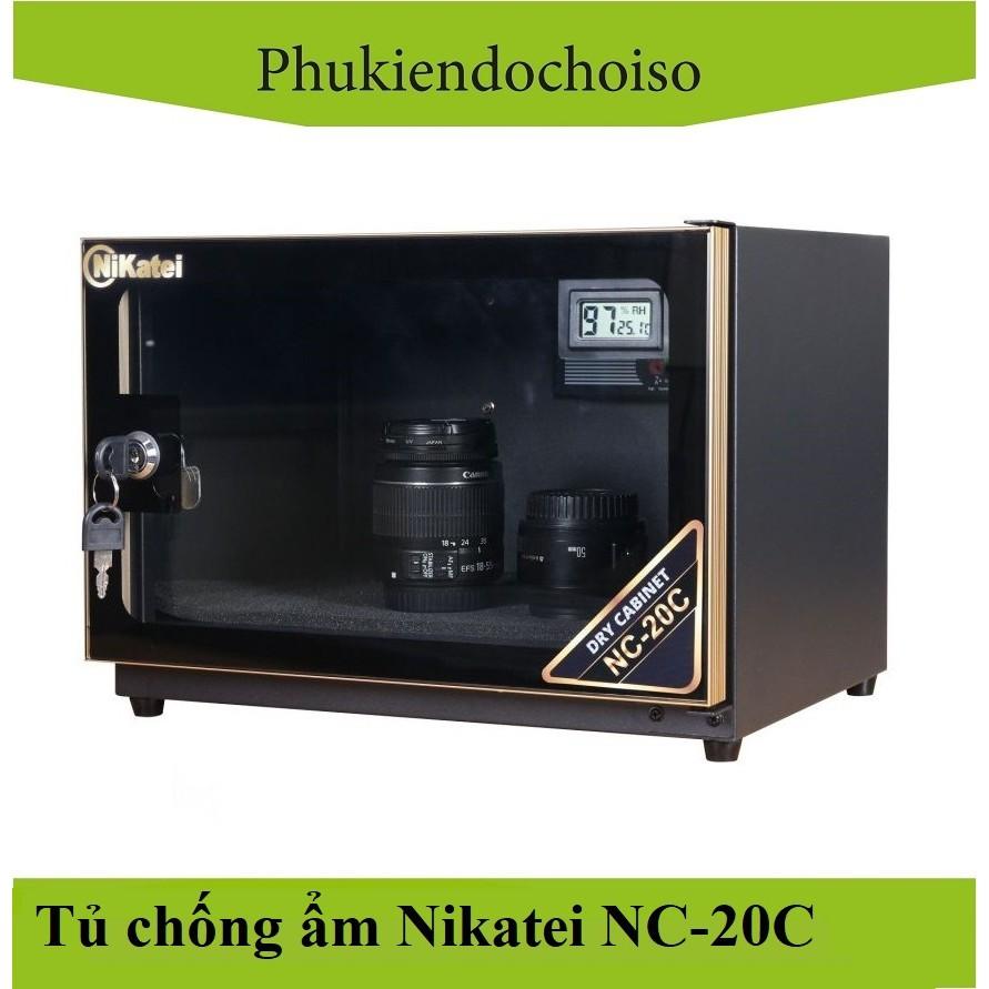 Tủ chống ẩm Nikatei NC-20C- Black (Dung tích 20 lít)-China . Tặng 01 bộ vệ sinh máy ảnh 8 in 1