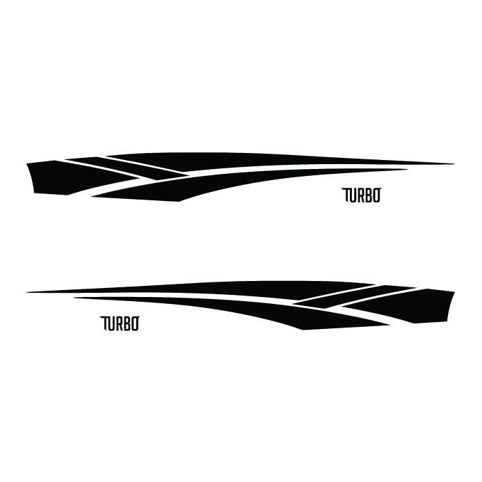 Combo 1 bộ gồm 2 Tem dán sườn ô tô thể thao, decal xe 5 chỗ và 7 chỗ xe KIA