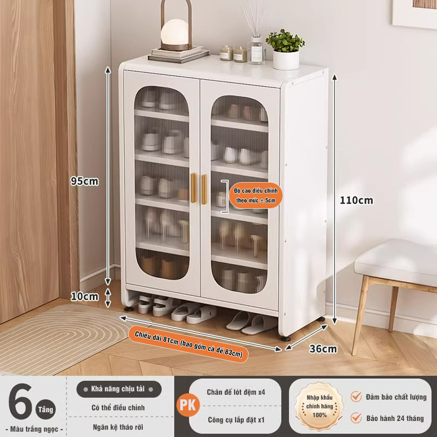 Tủ Giày Dép Thông Minh Chất Liệu Thép Carbon Ngăn Kệ Có Thể Điều Chỉnh