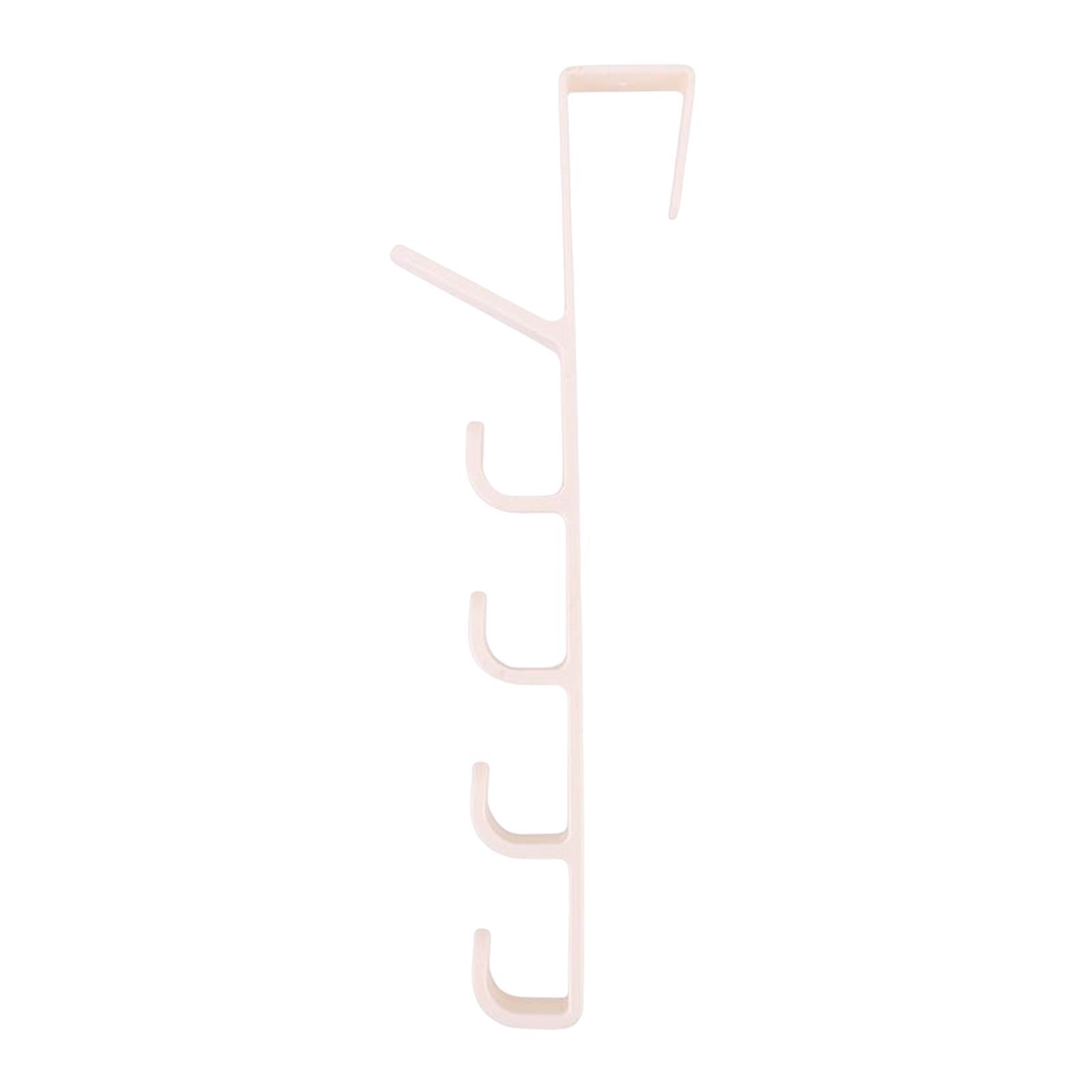 Door Hook with 5 Hooks Behind The Door for Hanging Clothes Kitchen Bathroom