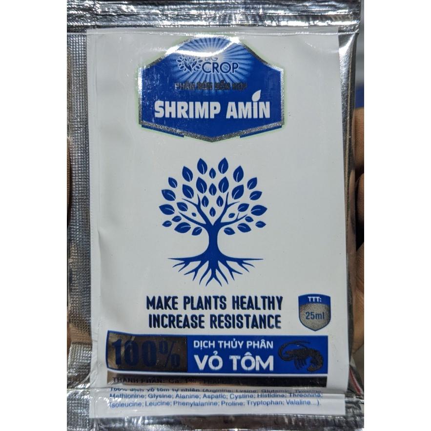 Phân bón lá Vỏ Tôm 25ml. 100% Dịch thủy phân vỏ tôm. tăng sức đề kháng cây trồng