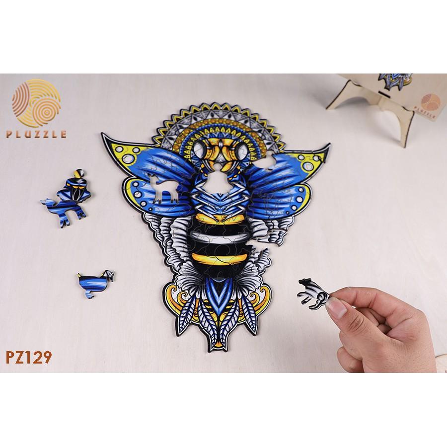 PLUZZLE Bộ xếp hình gỗ đồ chơi puzzle ghép hình con vật độc đáo – Con Ong - PZ129