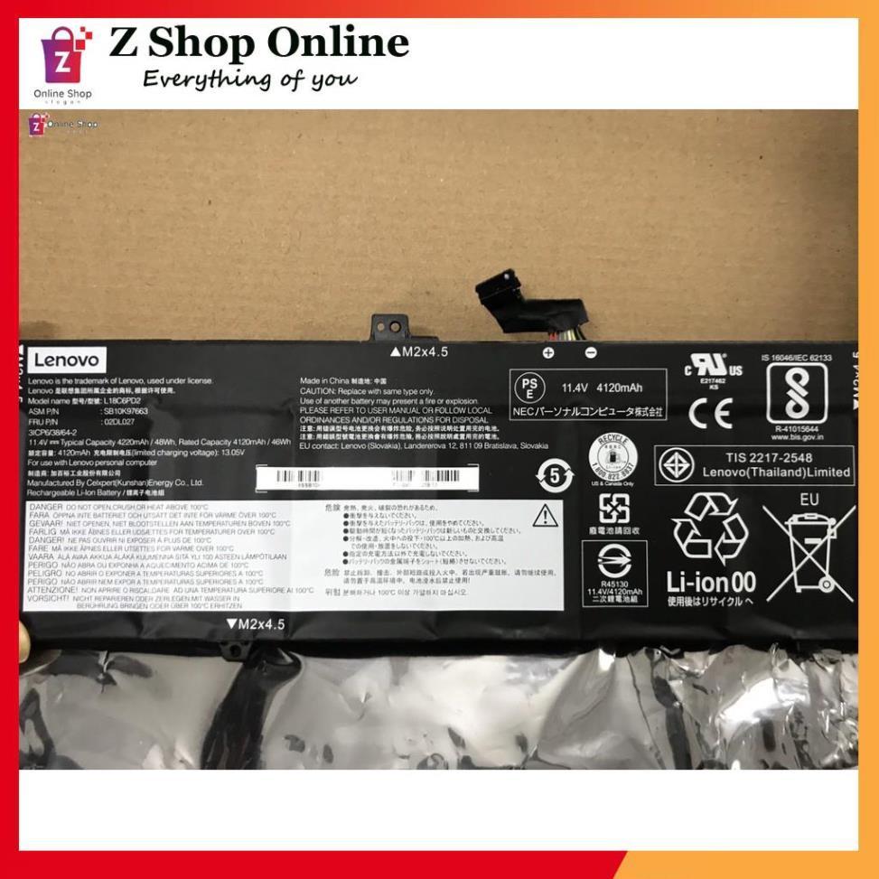Pin Xịn Dùng Cho Laptop Lenovo SB10K97663 02DL027 L18C6PD2 Original