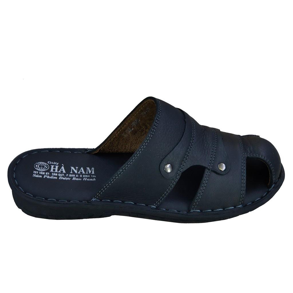 Dép Bít Mũi Nam Da Bò Thật TiTi ĐÔ Cao Cấp GSB2093d