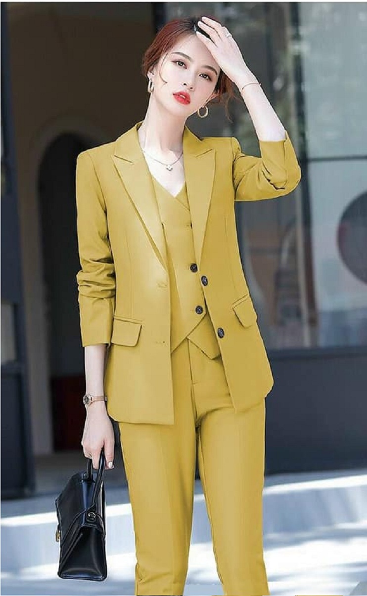 Set bộ vest công sở kèm áo GiLê bên trong