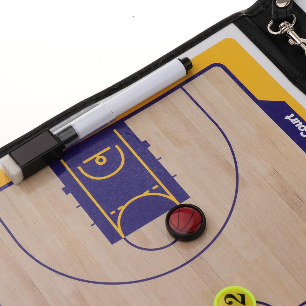 Sports Dry Erase Board for Coaching - Whiteboards for Strategizing, Techniques, Plays - 2-Sided Boards with Clip, Multi-Sport