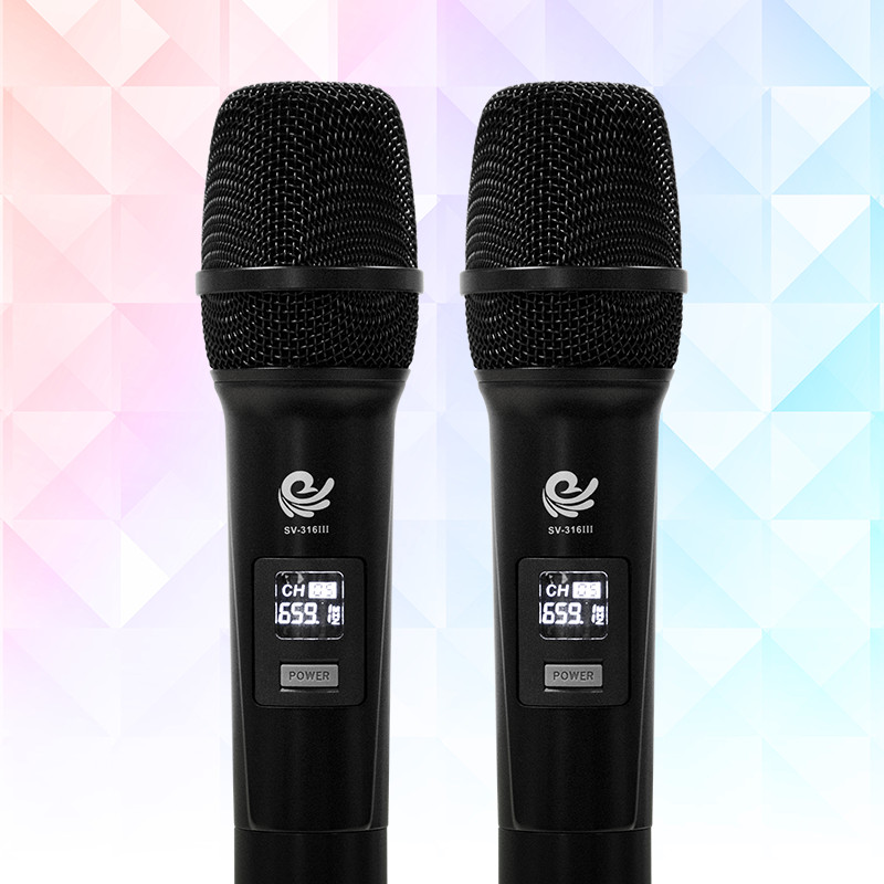 Trọn Bộ 2 Micro Không Dây Việt Star Quốc Tế Cao Cấp Hát Karaoke Cực Hay Dùng Cho Loa Kéo, Amply, Tần Số VHF - Hàng Chính Hãng