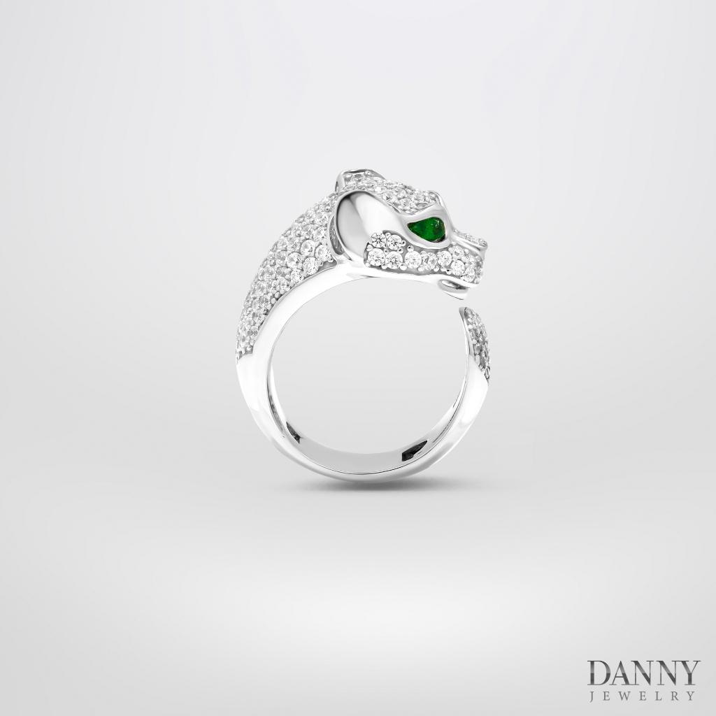 Nhẫn Danny Jewelry Bạc Thổ Nhĩ Kỳ Xi Rhodium Đính Đá CZ & Đá Zircon Biểu Tượng Con Báo N0002TNK