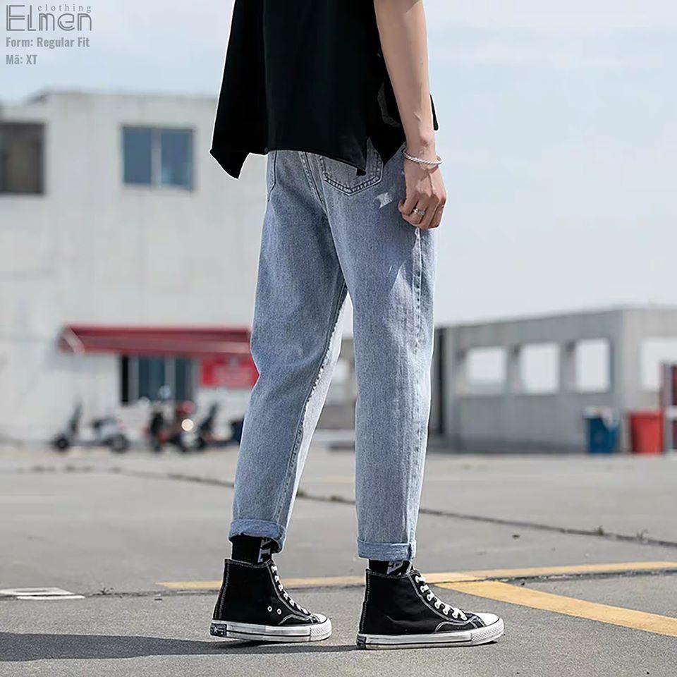 Quần baggy jean xanh unisex