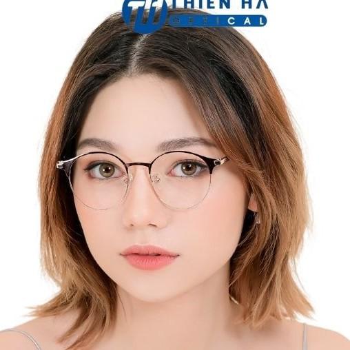 Gọng kính tròn nữ cao cấp Thiên Hà OPTICAL thiết kế độc quyền chất liệu nhẹ Metal Acetate cao cấp màu sắc lạ JOLIE JL003