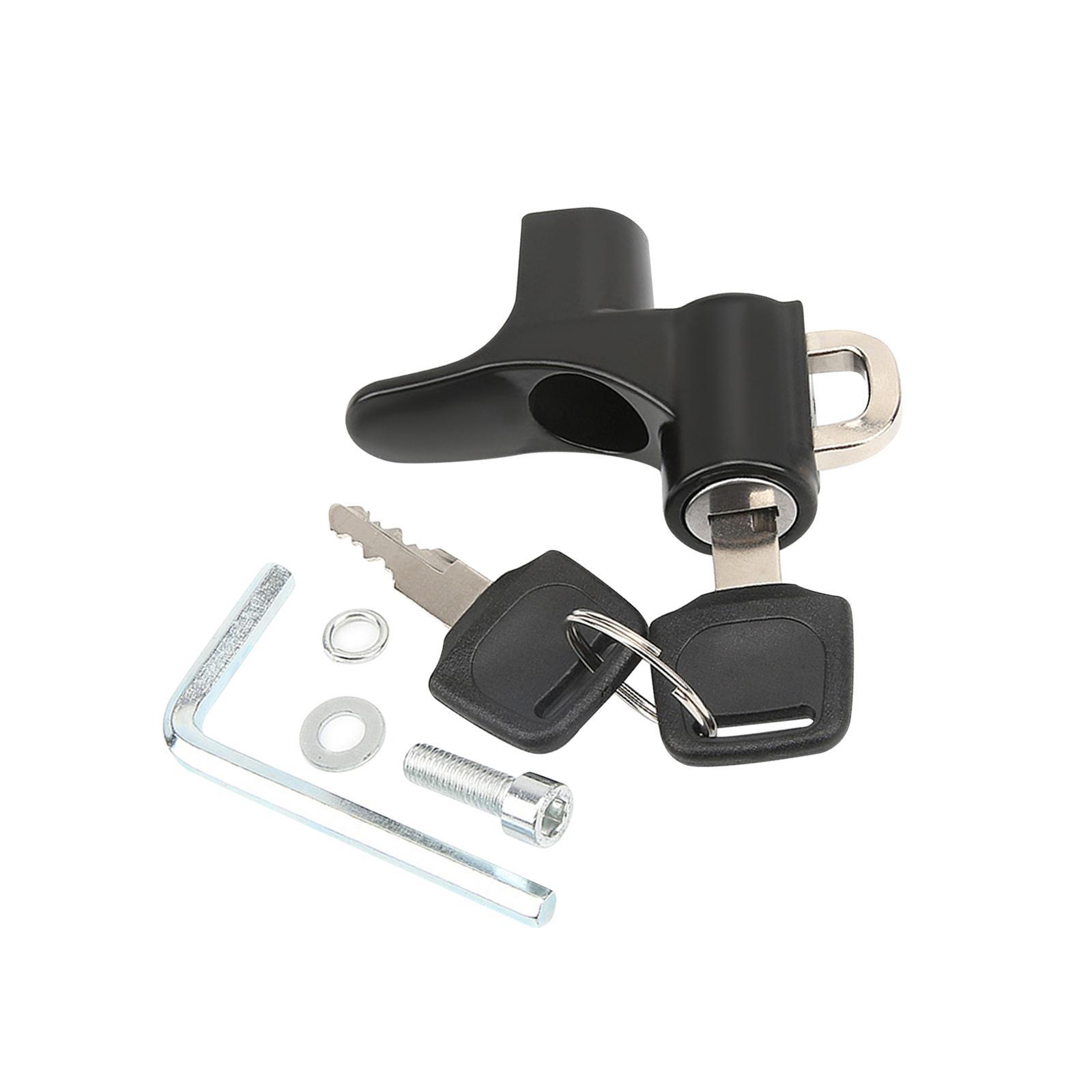 Black Motorcycle Lock Easy to Install Anti Lose for Street Bike