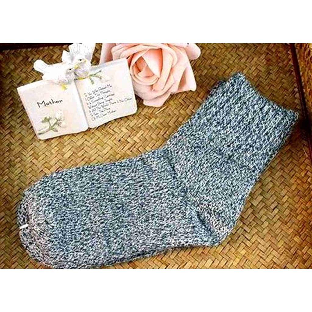 HÀNG LOẠI 1 Set 5 đôi tất len cao cổ phong cách Hàn Quốc màu trơn dày ấm áp TL01