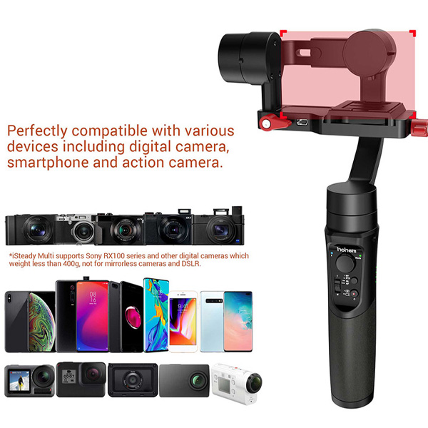 Hohem iSteady Multi – Gimbal chống rung 3 trong 1 dùng cho Smartphone, Gopro, máy ảnh kỹ thuật số, nhận diện khuôn mặt - Hàng chính hãng