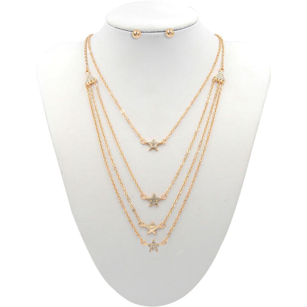 Women Multilayer Necklaces Multi Layer Necklace Choker Long Chain